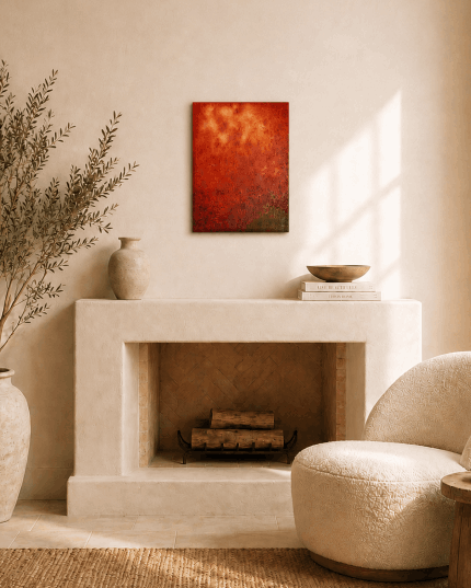 Beneath, on the wall