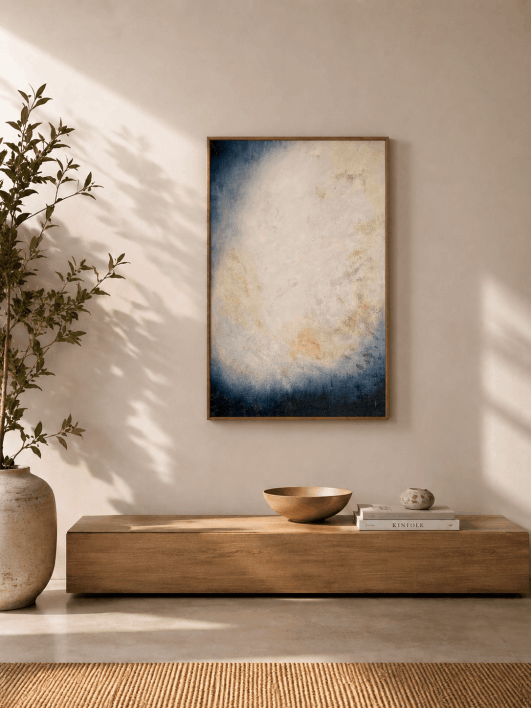 Between, on the wall